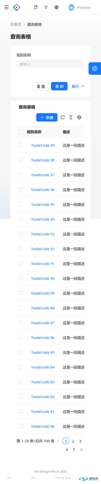 Ant Design Pro 移动端列表页 Ant Design Pro 移动端列表页