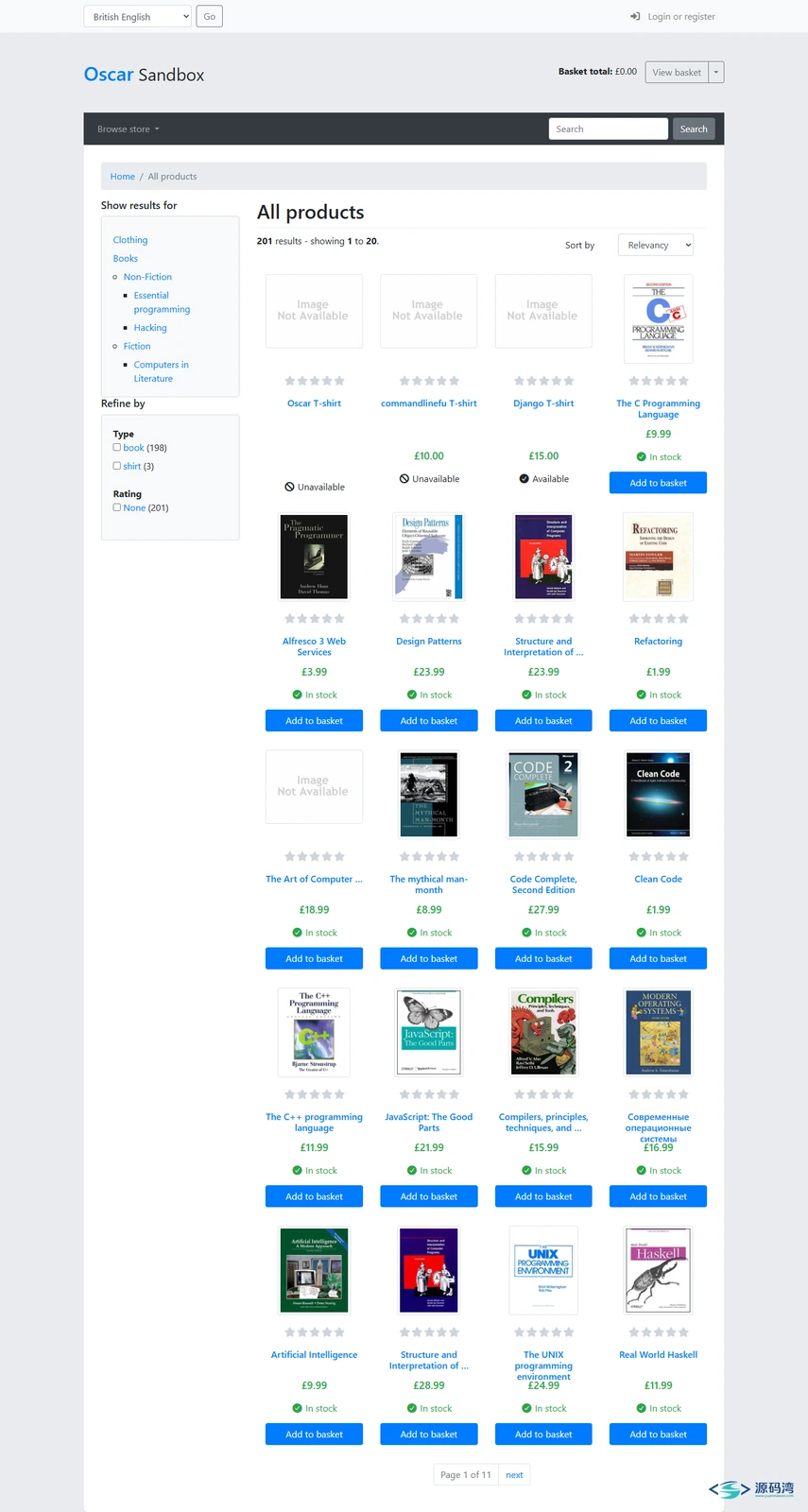 Django Oscar 前台商品目录 Django Oscar 前台商品目录
