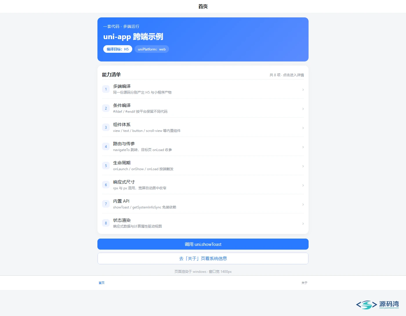首页展示